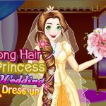 Jeu Long Hair Princess Wedding Dress up